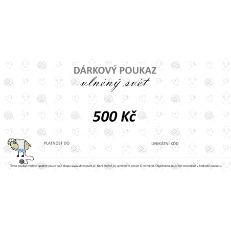Dárkový poukaz na 500 Kč